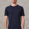 Uomo - Primavera Estate Transit | T-Shirt Regular-Fit In Jersey Di Canapa Con Inserto In Maglia Di Lino