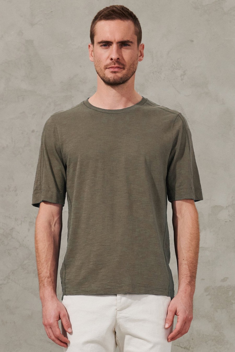 Uomo - Primavera Estate Transit | T-Shirt Loose-Fit In Jersey Di Cotone Fiammato Con Inserto In Maglia