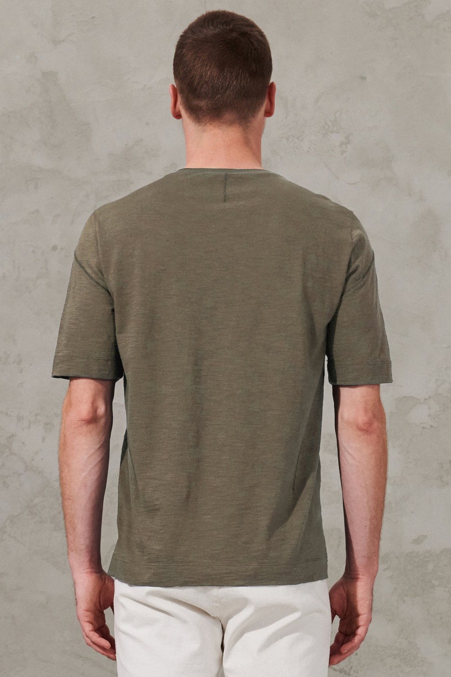 Uomo - Primavera Estate Transit | T-Shirt Loose-Fit In Jersey Di Cotone Fiammato Con Inserto In Maglia