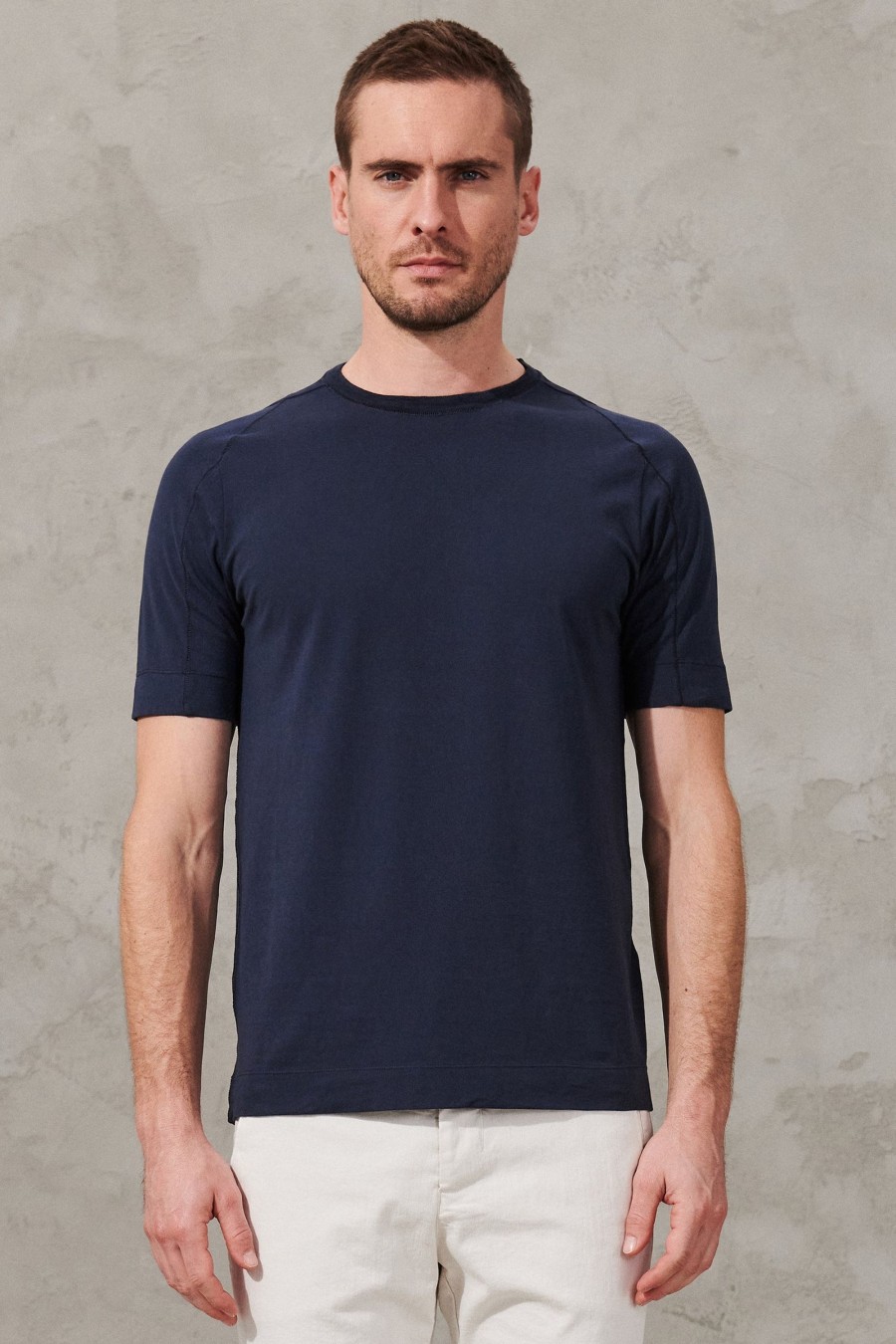 Uomo - Primavera Estate Transit | T-Shirt Girocollo Regular-Fit In Jersey Di Cotone. Bordo Collo In Maglia