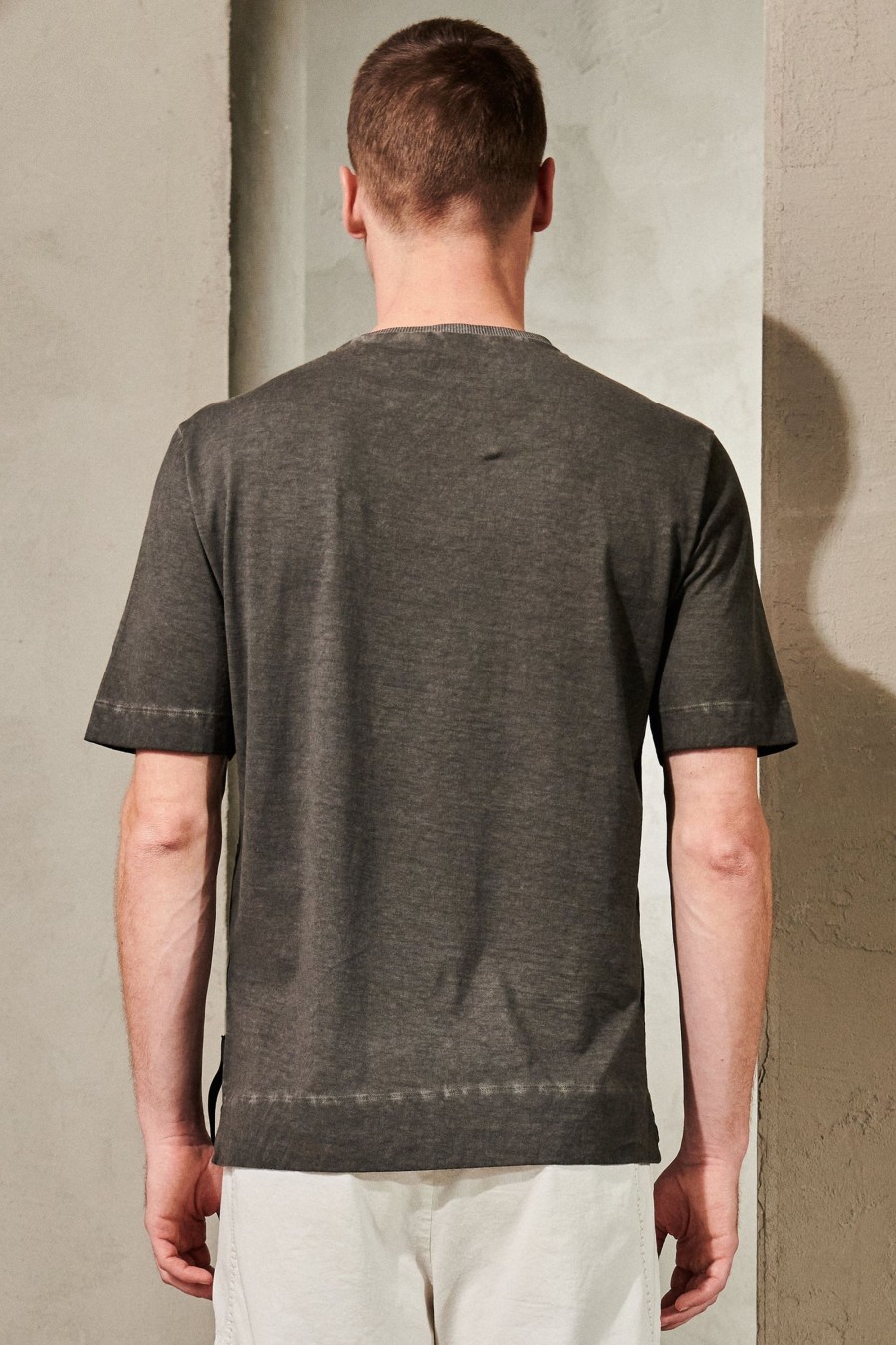 Uomo - Primavera Estate Transit | T-Shirt Oversize Con Trattamento Fade In Jersey Di Cotone Con Inserto Di Maglia