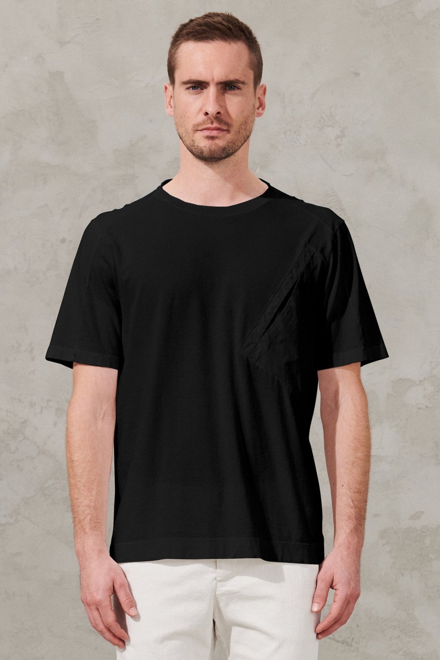 Uomo - Primavera Estate Transit | T-Shirt Loose-Fit In Jersey Di Cotone E Popeline Con Inserto Di Maglia