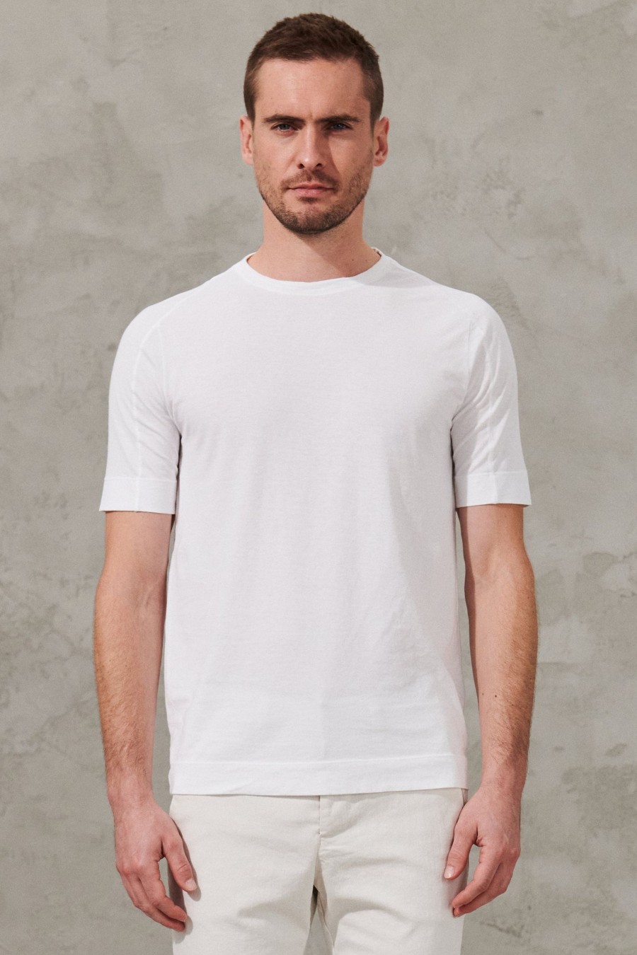 Uomo - Primavera Estate Transit | T-Shirt Girocollo Regular-Fit In Jersey Di Cotone. Bordo Collo In Maglia