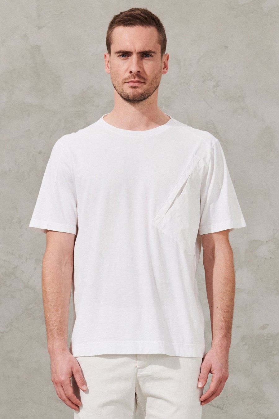 Uomo - Primavera Estate Transit | T-Shirt Loose-Fit In Jersey Di Cotone E Popeline Con Inserto Di Maglia